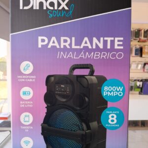 PARLANTE INALAMBRICO CON MICROFONO DINAX SOUND 8PULGADAS