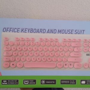 TECLADO ROSA  CON MOUSE
