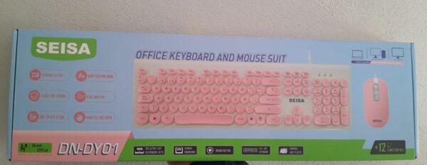 TECLADO ROSA  CON MOUSE