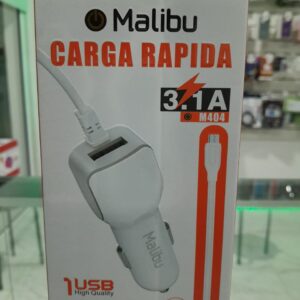CARGADOR P/AUTO MALIBU 3.1A  TIPO C