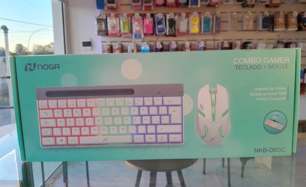 combo Gamer teclado + mouse c/ soporte de celular