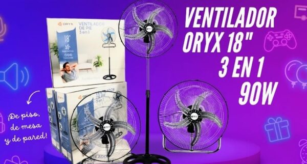 VENTILADOR 18" 3 en 1 90W