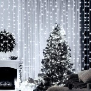 CORTINA DE LUZ LED BLANCA 3 X 3M