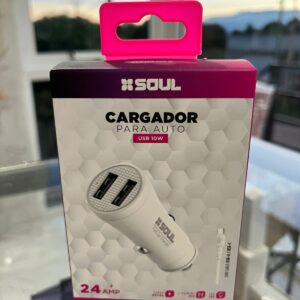CARGADOR P/AUTO SOUL 2.4A TIPO C