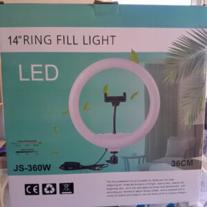 ARO DE LUZ LED BLANCA C/SOPORTE MJ-360W 14"